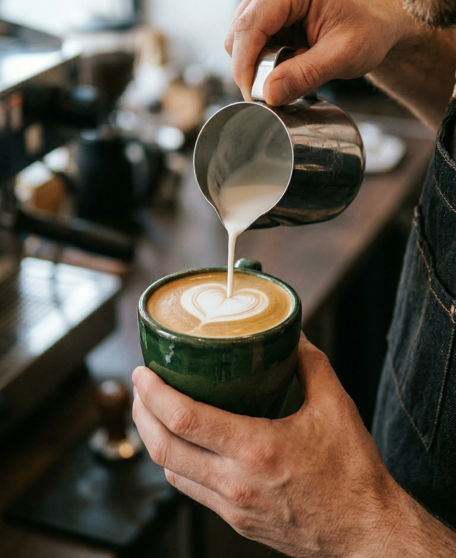 Latte art v kavárně Cupcakes od Teri